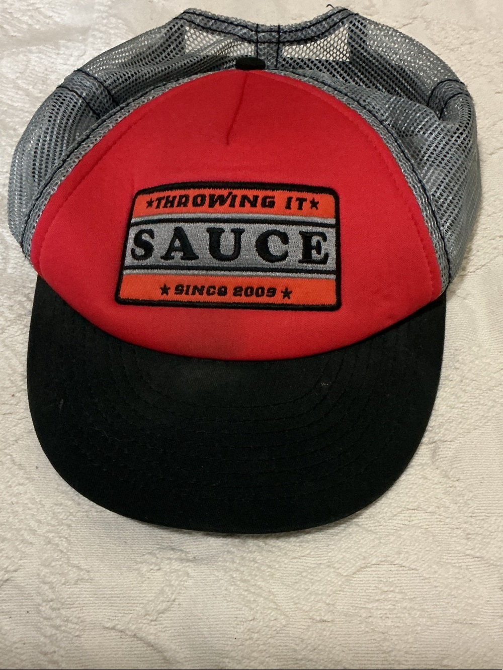 SAUCE Trucker Hat - Red, Black & Gray Mesh